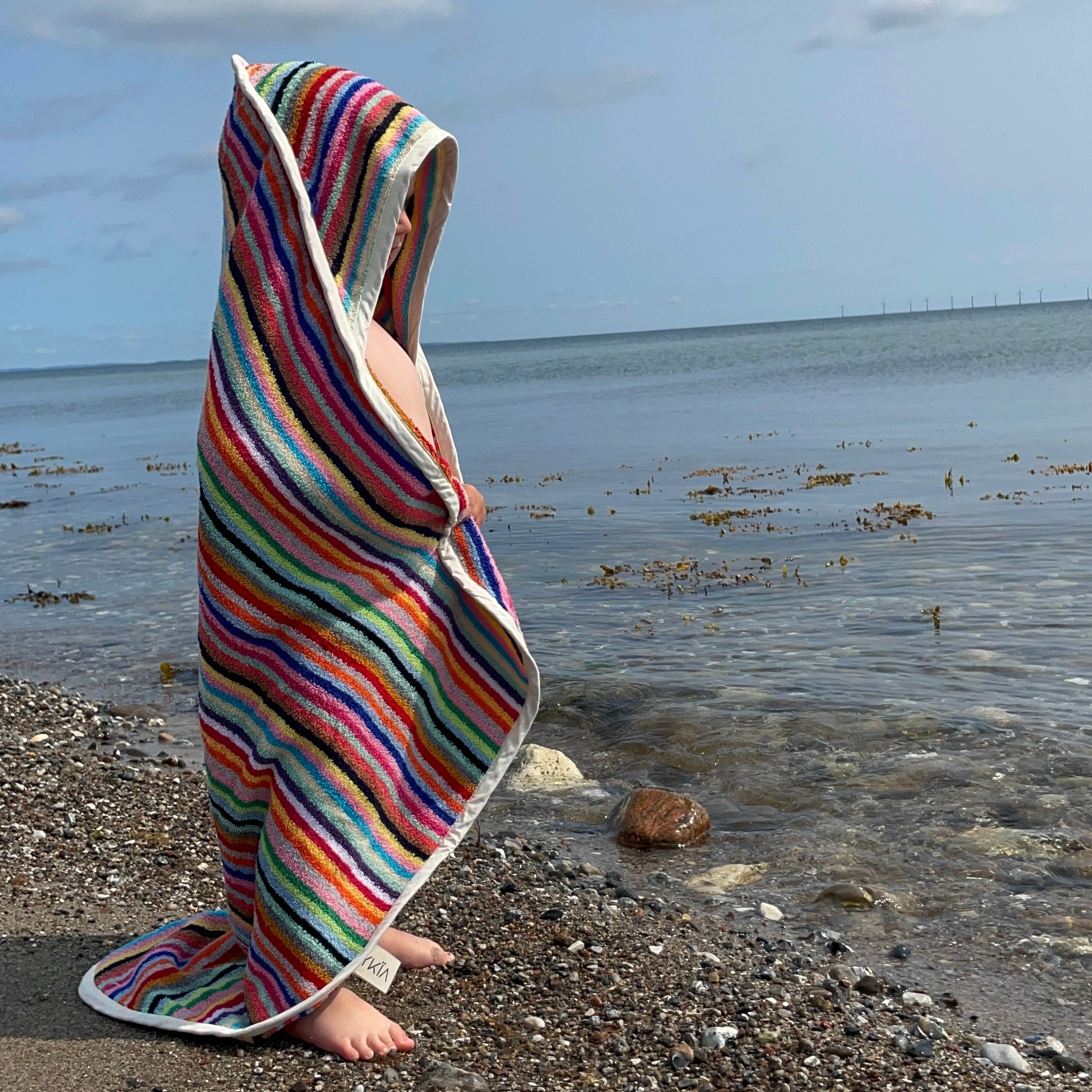 Babyhåndklæde - LYKïA mini frotté stribet