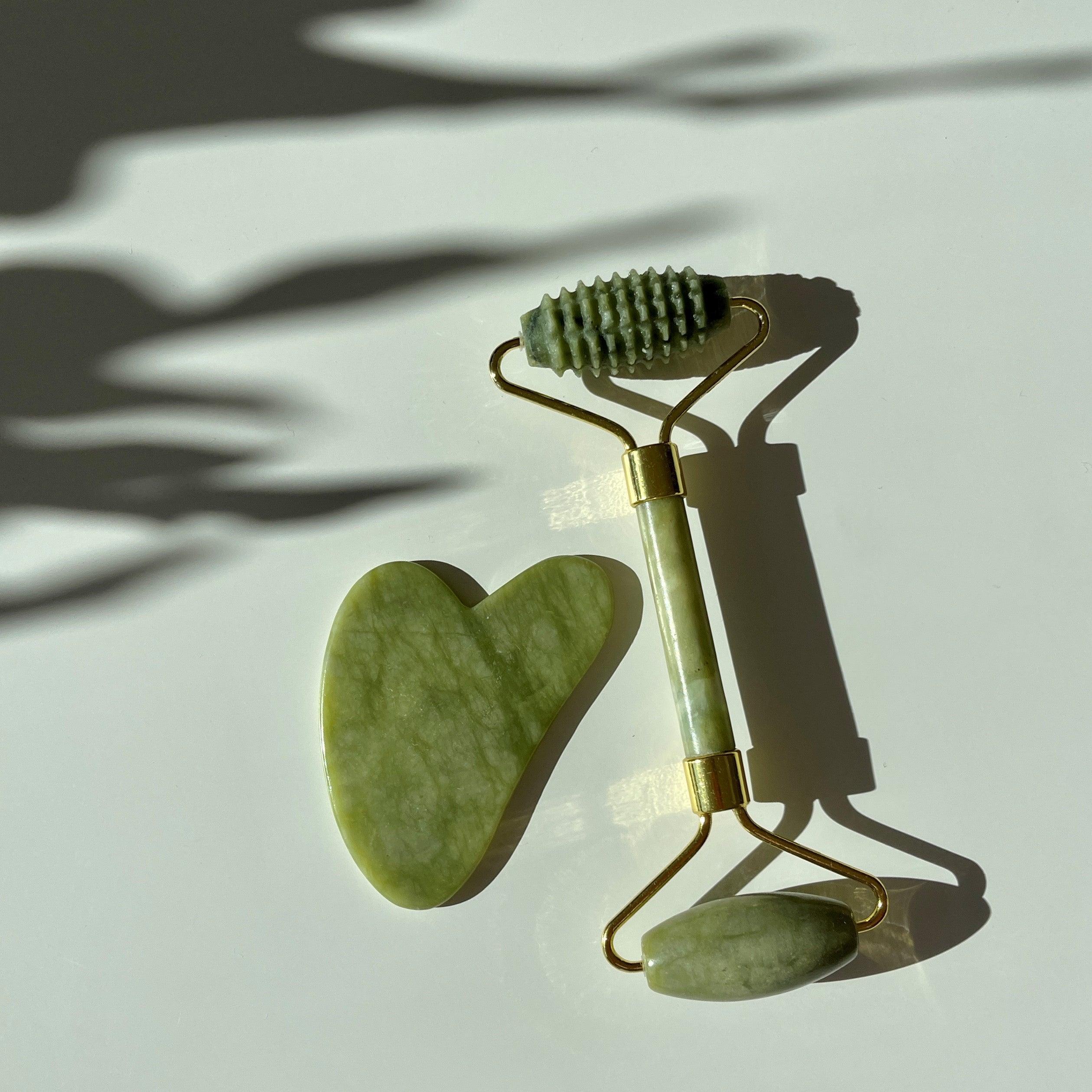 Gua sha och rullset - jade