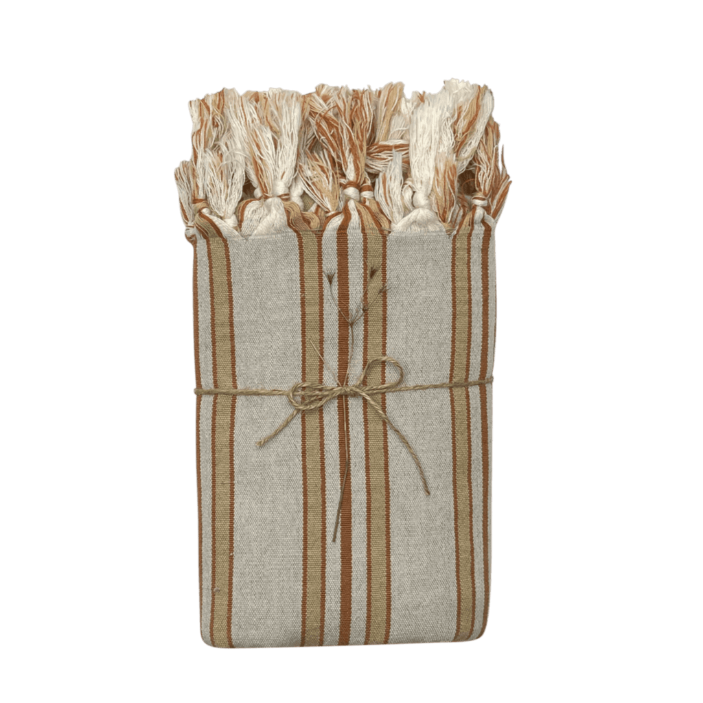 lykia.dk håndvævet hør -hammam håndklæder brun