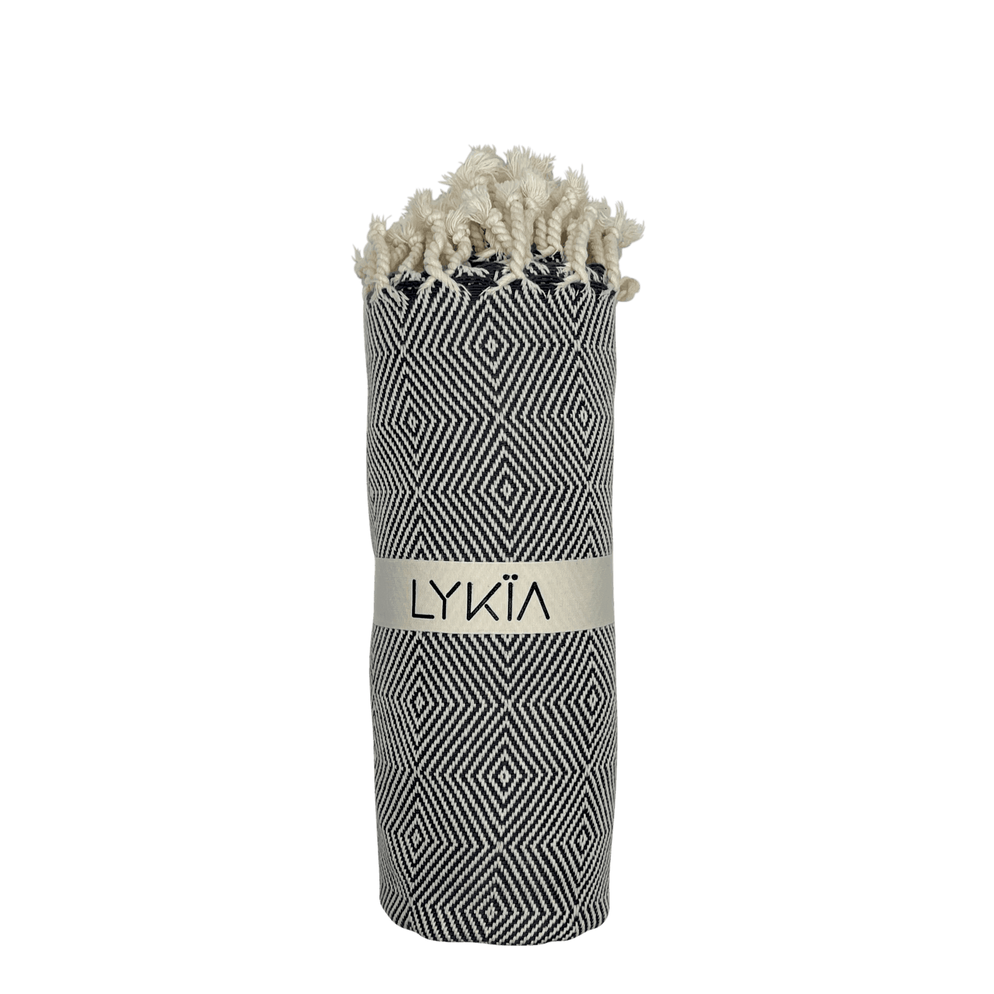 Hamamhåndklæde sorte - lykia.dk