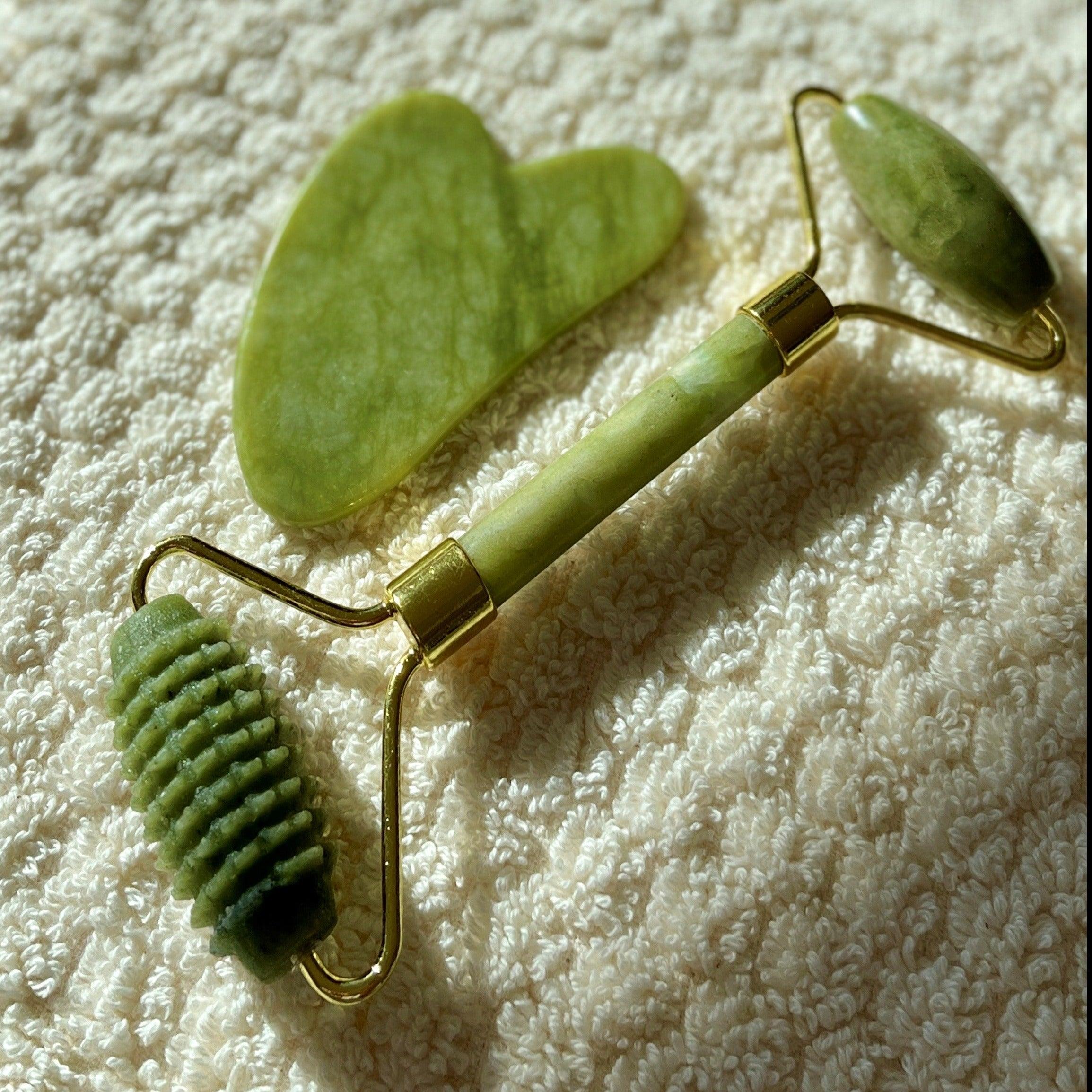 Gua sha och rullset - jade