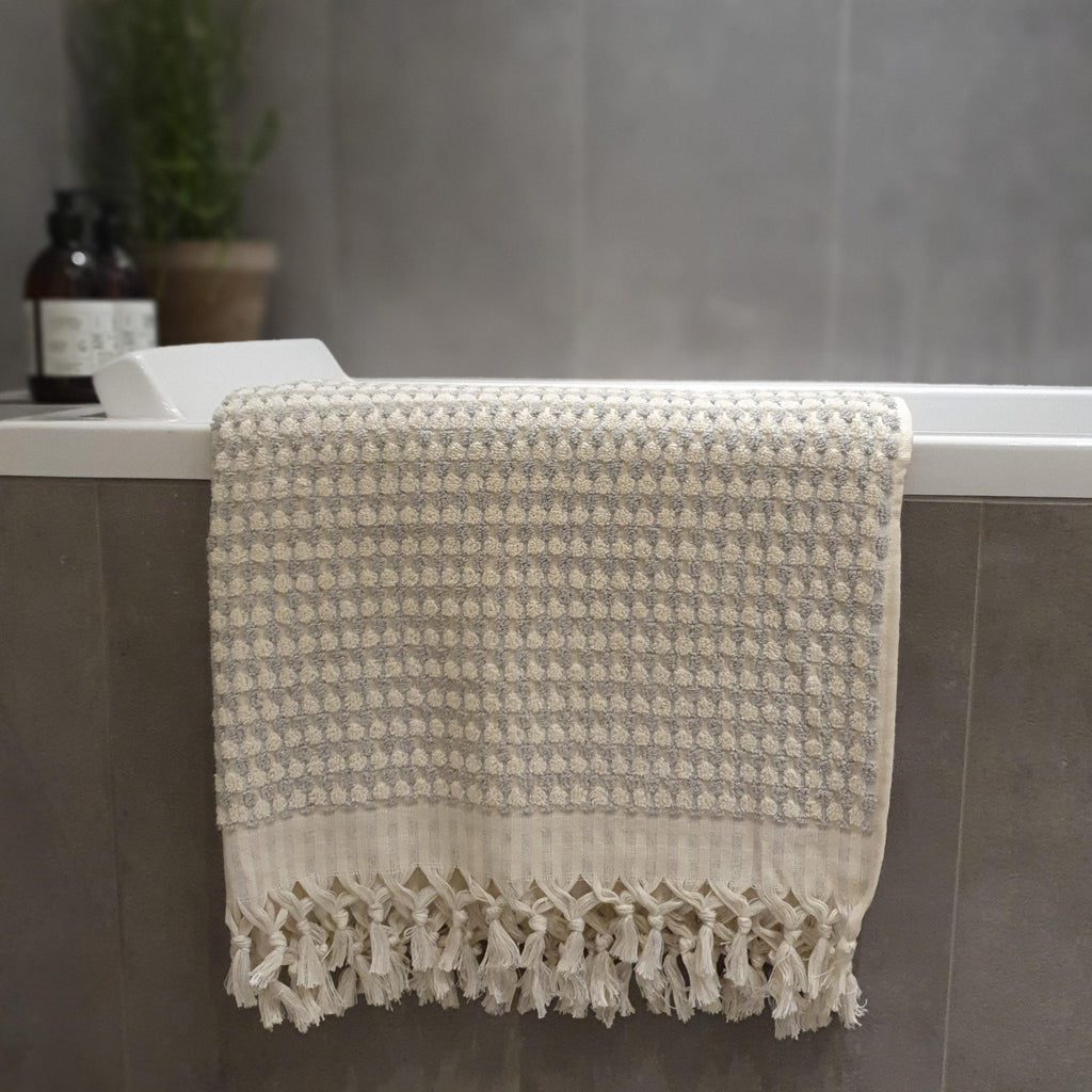 Lykia luksus gæstehåndklæde grå 100 % bomuld