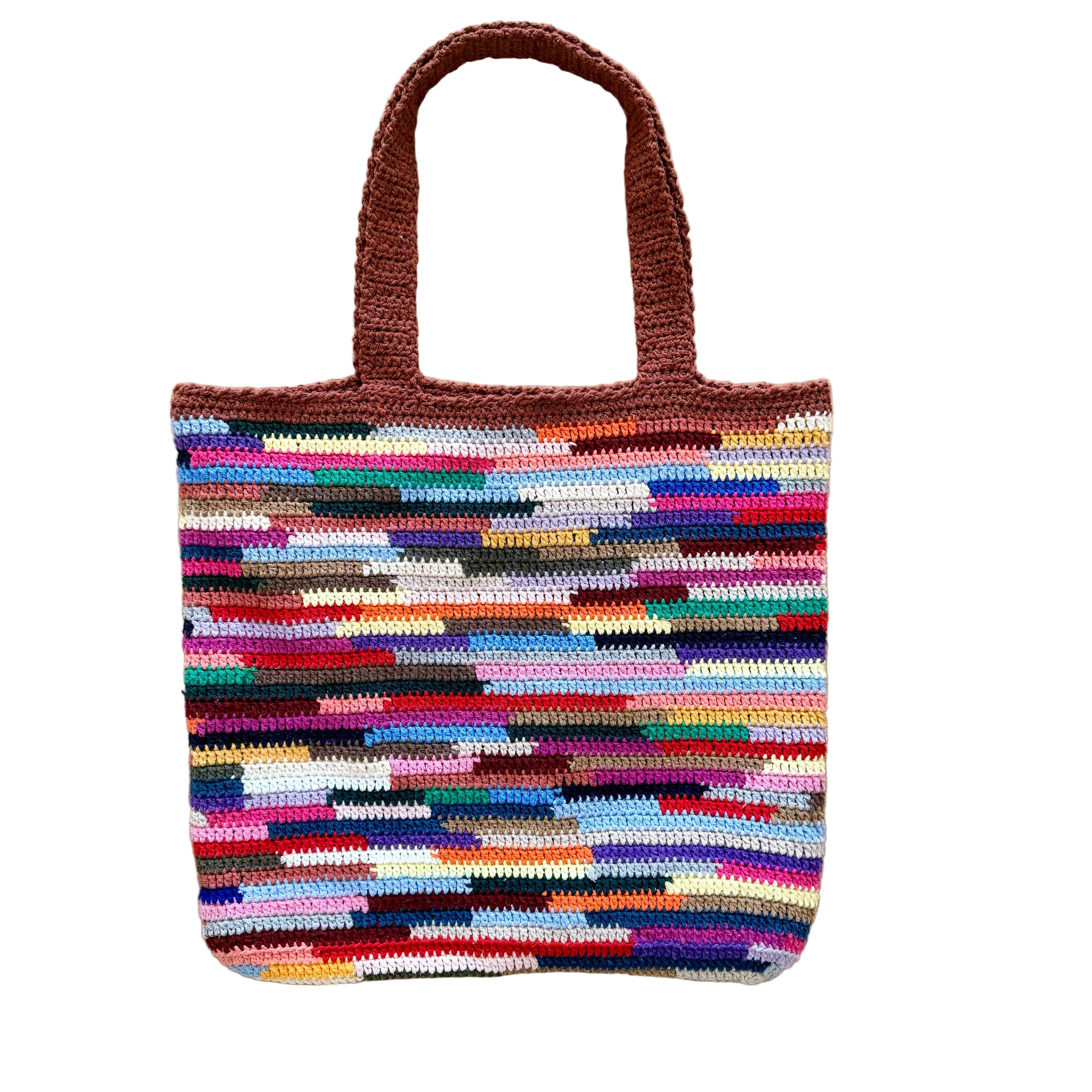 Håndhæklet shopper taske - Multi
